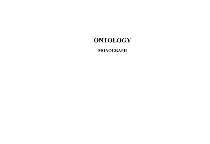 Ontology (monograph)