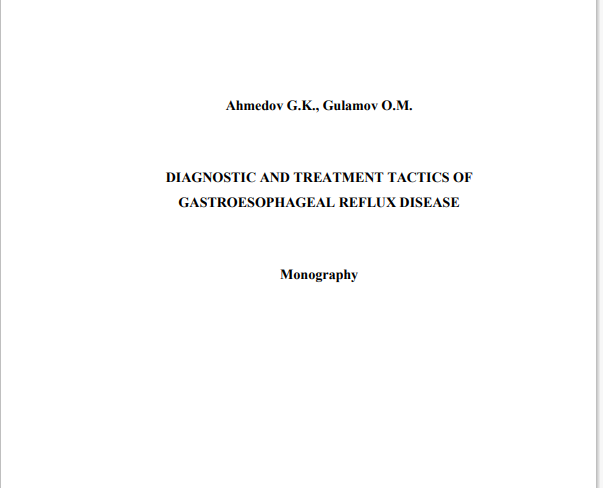 Diagnostic and treatment tactics of gastroesophageal reflux disease