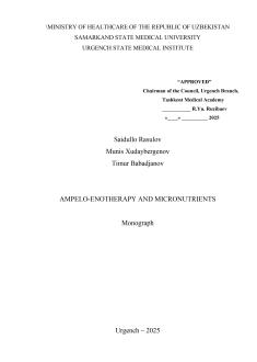 Ampelo-enotherapy and micronutrients