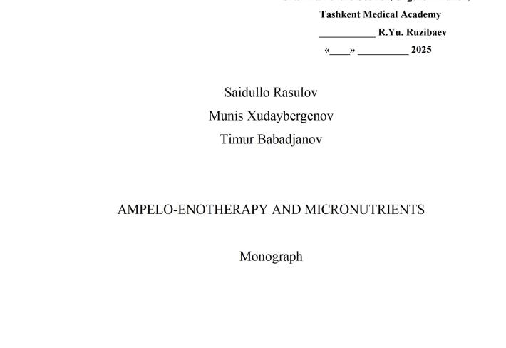 Ampelo-enotherapy and micronutrients