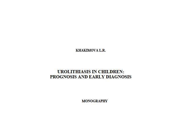 Urolithiasis in children: prognosis and early diagnosis