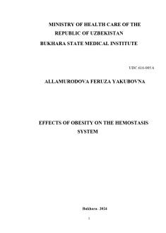 EFFECTS OF OBESITY ON THE HEMOSTASIS SYSTEM