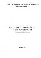 Мультимедия тизимлари ва технологиялари фанининг ўқув услубий мажмуаси
