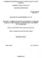 Byudjet tashkilotlarining byudjetdan tashqari mablag’larini shakllantirishni kengaytirish yo’nalishlari