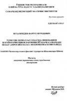 Turistik xizmatlar sohasida innovatsion jarayonlari rivojlantirish yo'llari 