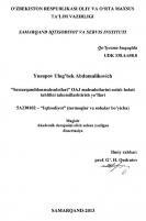 Samarqanddonmahsulotlari OAJ mahsulotlarini sotish holati tahlilini takomillashtirish yo’llari