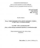 Erkin iqtisodiy zonalarning iqtisodiy o‟sishga ta‟siri