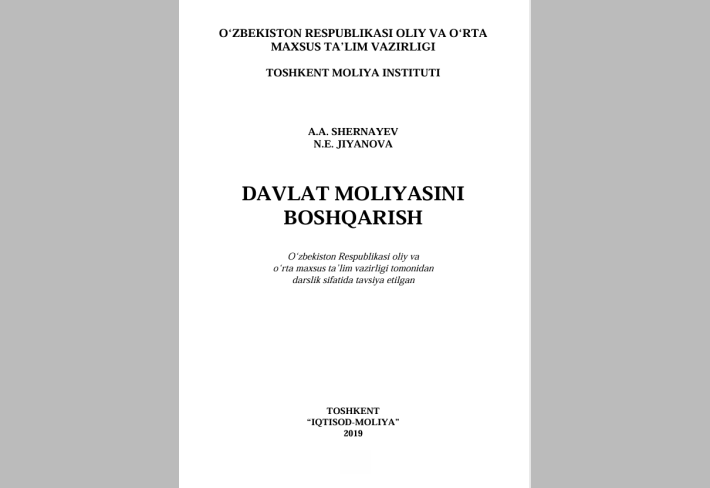Davlat moliyasini boshqarish