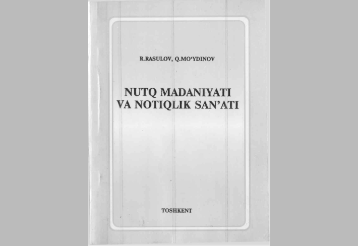 Nutq madaniyati va notiqlik san'ati