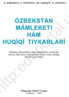 "Ózbekstan mámleketi hám huqıqı tiykarları" 8-klass