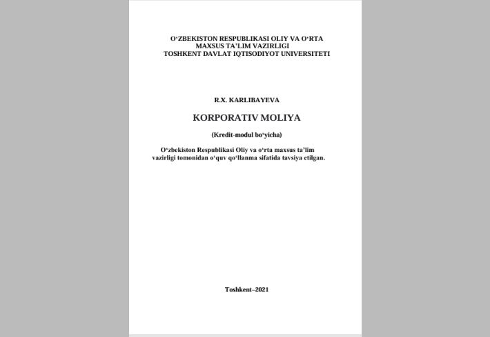 Korporativ  moliya. 