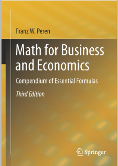 Math for Business  and Economics Compendium of Essential Formulas