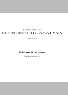 Econometric analysis