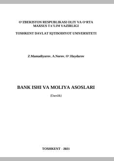 Bank ishi va moliya asoslar