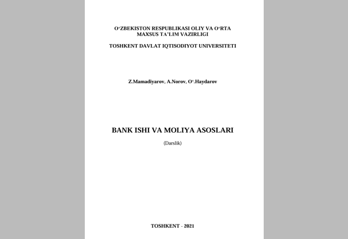 Bank ishi va moliya asoslar