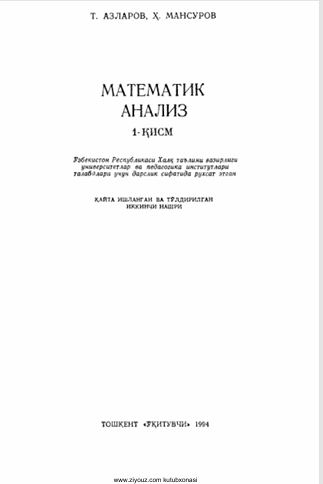 Matematik analiz
