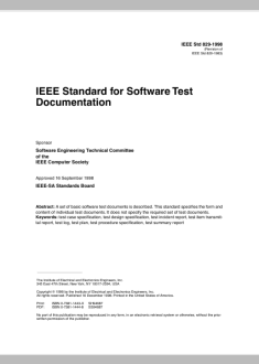 Ieee  standard for software test  documentation