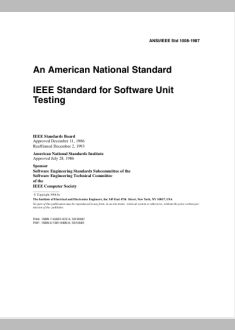 An American National Standard   IEEE Standard for Software Unit  Testing
