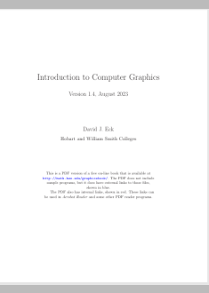 Intrroduksion to computer graphics