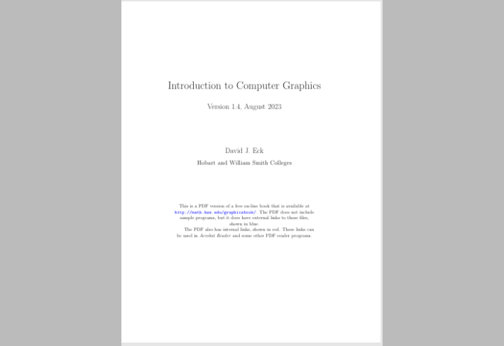 Intrroduksion to computer graphics