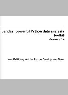 Pandas: powerful Python data analysis toolkit