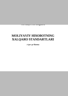 Moliyaviy hisobotlarning xalqaro standartlari. 