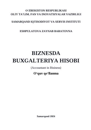Biznesda buxgalteriya hisobi [