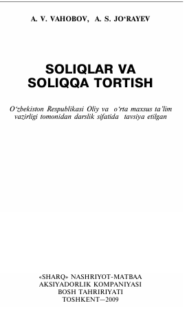 Soliqlar va soliqqa tortish