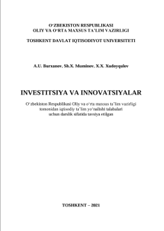 INVESTITSIYA VA INNOVATSIYALAR