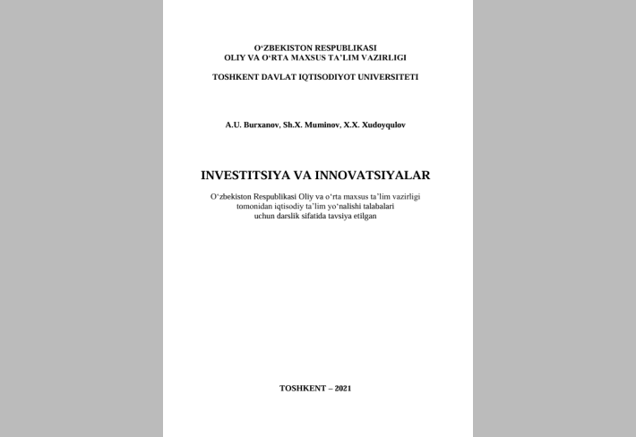 INVESTITSIYA VA INNOVATSIYALAR