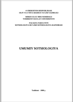 Umumiy sotsiologiya