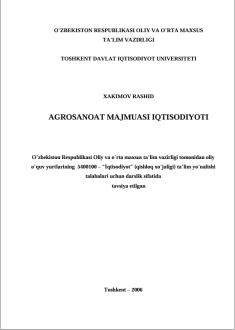 Agrosanoat majmuasi iqtisodiyoti