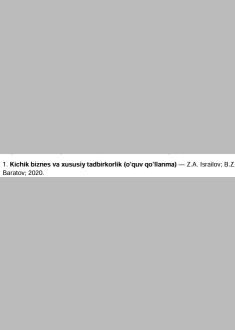 Kichik biznes va xususiy tadbirkorlik