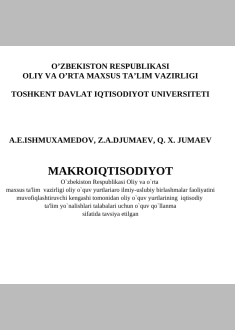  Mаkrоiqtisоdiyot 
