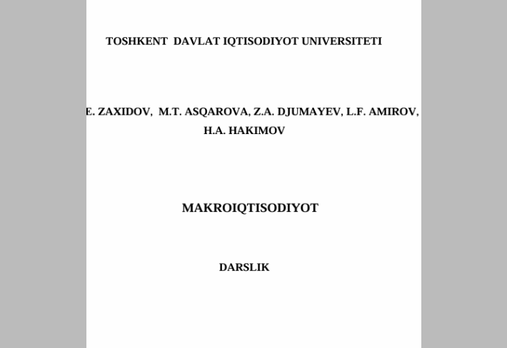 Makroiqtisodiyot.