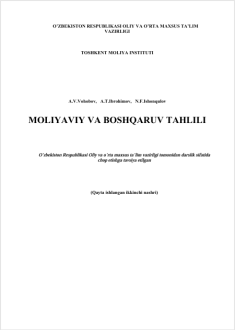Moliyaviy va boshqaruv tahlili