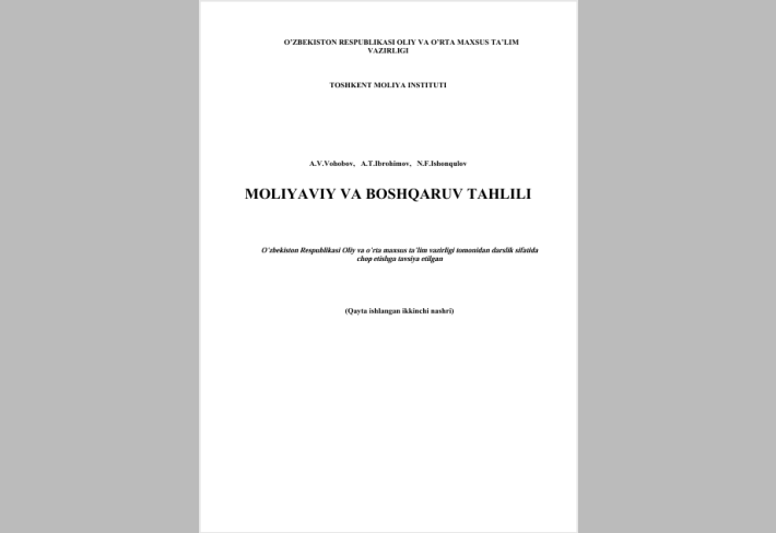 Moliyaviy va boshqaruv tahlili