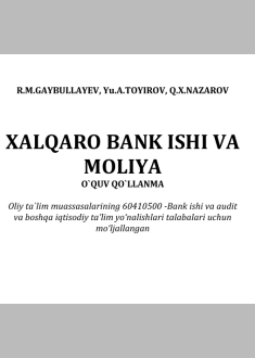 Xalqaro bank ishi va moliya.