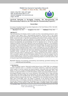 Agri-Food Marketing in Developing Countries: 