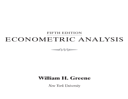  Econometric  Analysis