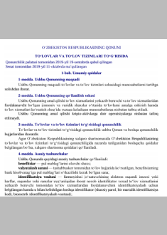 OʻLOVLAR VA TOʻLOV TIZIMLARI TOʻGʻRISIDA