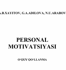 “Pеrsоnаl mоtivаtsiyasi