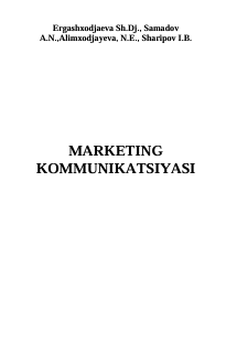Marketing kommunikatsiyasi.