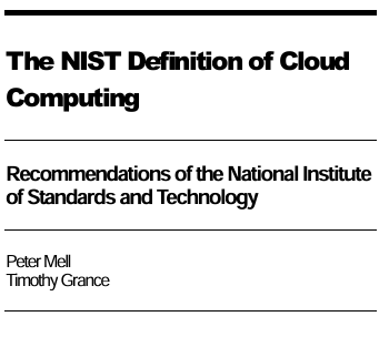 The NIST Definition of Cloud  Computing 