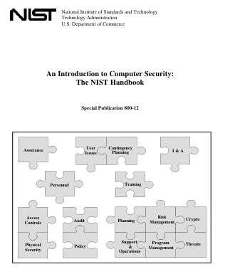 An Introduction to Computer Security: The NIST Handbook