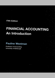 FINANCIAL ACCOUNTING An Introduction