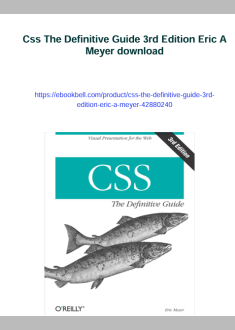 Css The Definitive Guide 3rd Edition Eric A Meyer download