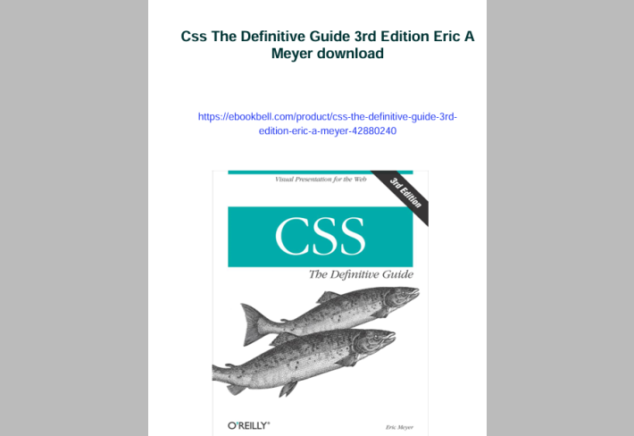 Css The Definitive Guide 3rd Edition Eric A Meyer download