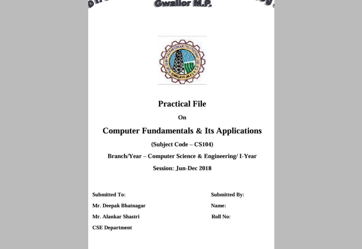 Computer Fundamentals & Its Applications 
