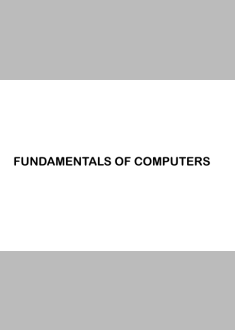 FUNDAMENTALS  OF COMPUTERS